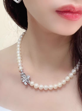 镶钻珠链百搭万能扣花瓣搭扣