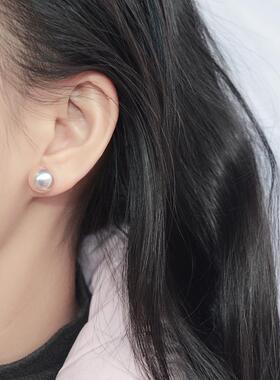 娜恋999纯银珍珠耳钉女