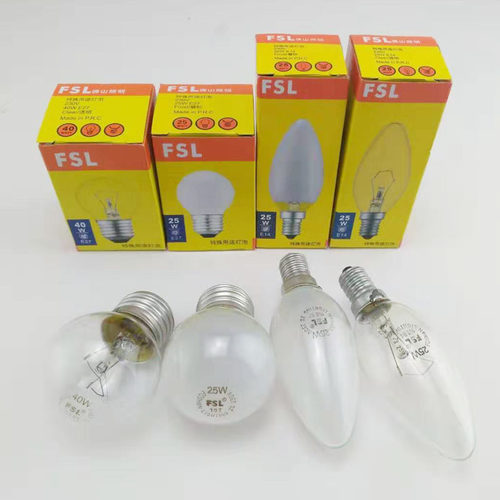 FSL佛山e27球泡圆泡玻璃钨丝灯泡老式台灯可调光台灯大螺口小灯泡 - 图1