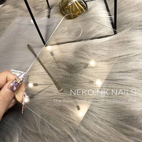 NEKO NK 透明亚克力调色盘  极简风美甲调胶板调色棒 拍照背景板 - 图2