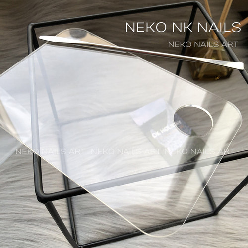 NEKO NK 透明亚克力调色盘  极简风美甲调胶板调色棒 拍照背景板 - 图1
