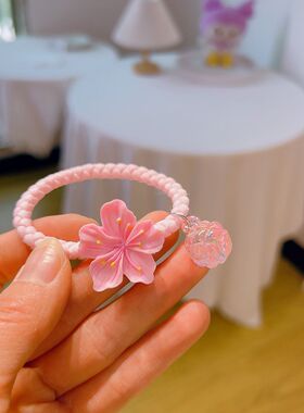 粉色樱花可爱发圈皮筋10个装