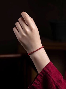 节节高升开运金刚结平安五彩红绳手链女手工编织手绳男本命年礼物