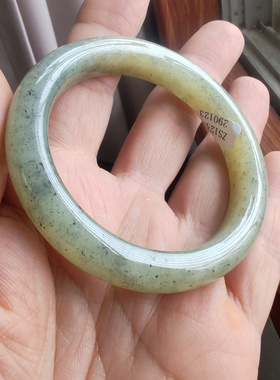 新疆和田玉青花籽料55手镯送证书