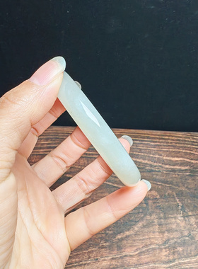 和田玉青白玉手镯55送证书保真