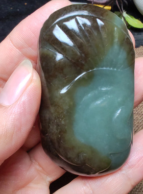 钟馗手把件和田玉且末蓝调糖玉