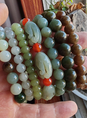 和田玉青花墨玉糖玉碧玉白玉手串
