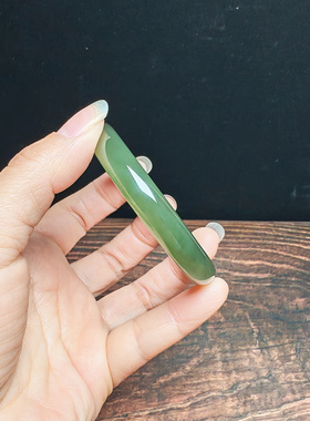 和田玉青白玉飘花手镯54mm