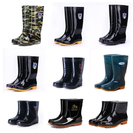 中筒雨鞋男短筒水鞋水靴女高筒雨靴低帮塑胶鞋防滑防水牛筋底套鞋