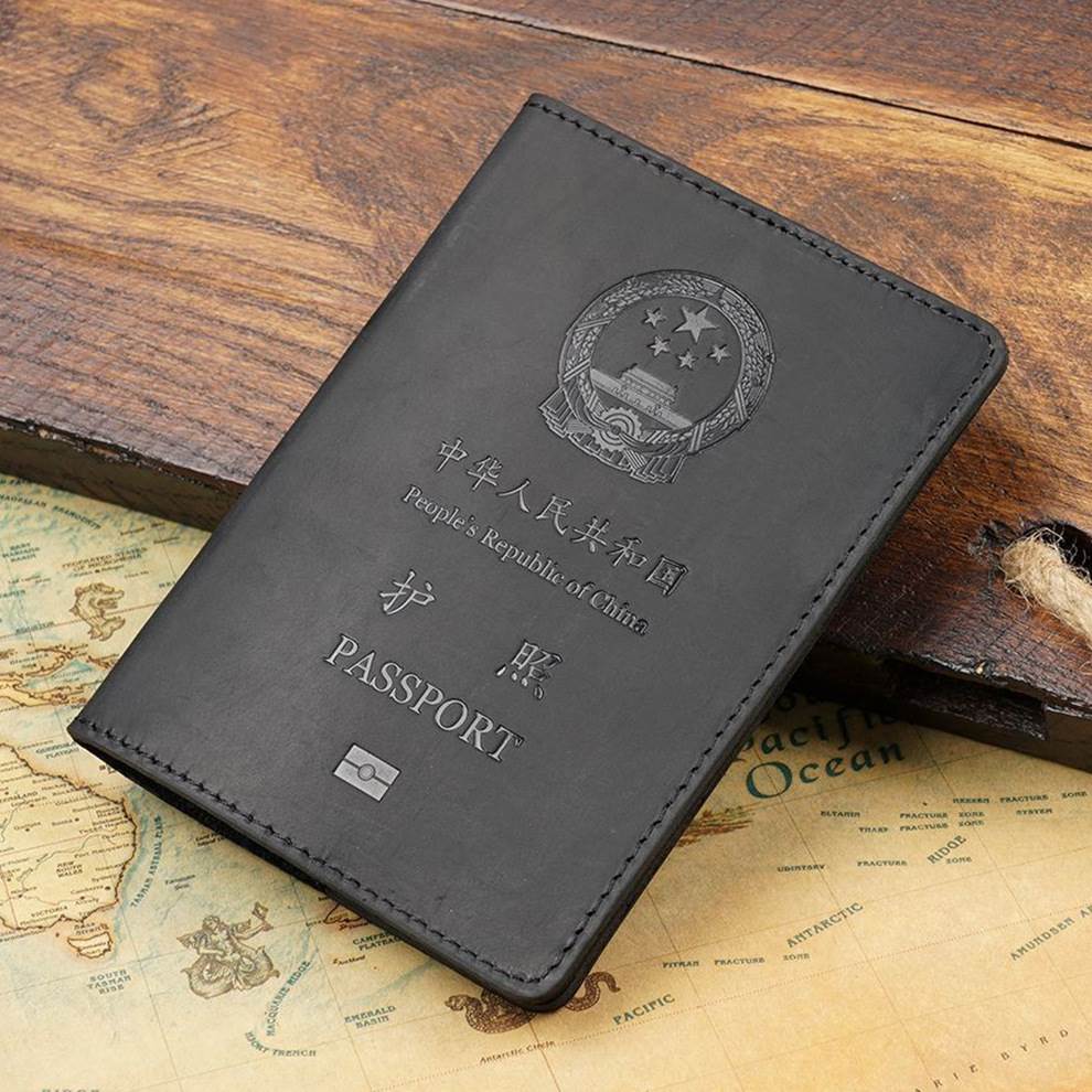 原创中国护照夹证件夹头层牛皮复古登机卡皮夹卡包护照本套现货