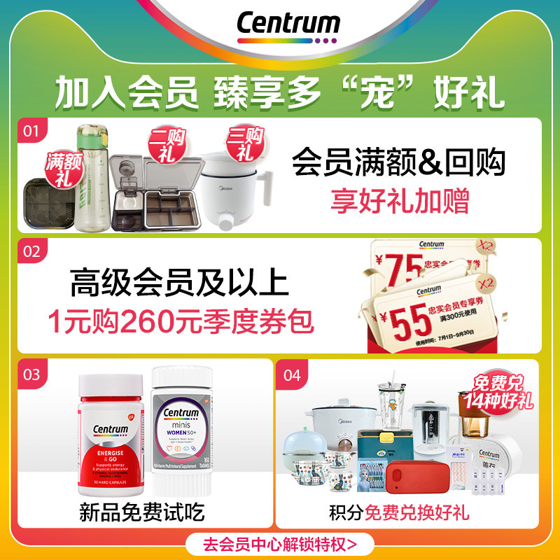 centrum海外女士维生素c维生素 Centrum善存海外复合维生素/矿物质