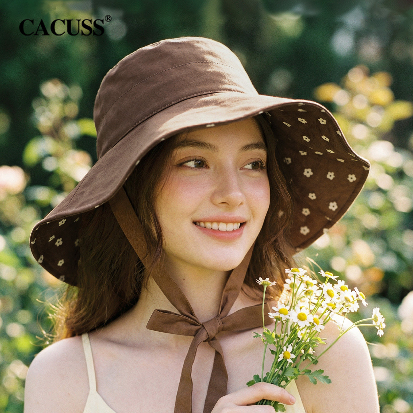 【李佳琦直播间】CACUSS帽子女大帽檐碎花夏季渔夫帽纯棉棒球帽