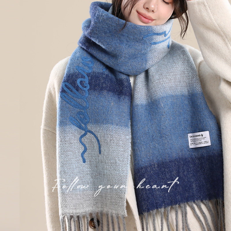 CACUSS羊毛围巾女冬季猫猫绒生日礼物棉花糖保暖披肩外搭礼盒装潮,淘宝优惠券,粉丝福利购,淘宝优惠卷