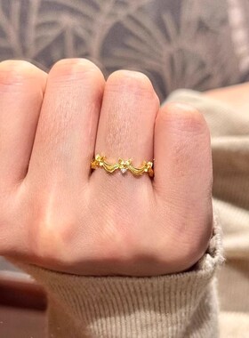 PURE蕾丝蝴蝶裙摆戒指女在逃公主中古指环宫廷风食指戒洛丽塔配饰