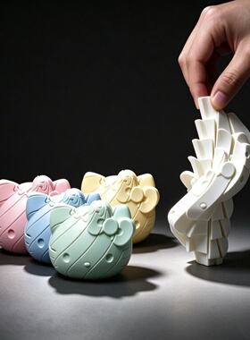 3D打印伸缩玩具扭转旋转变形摆件