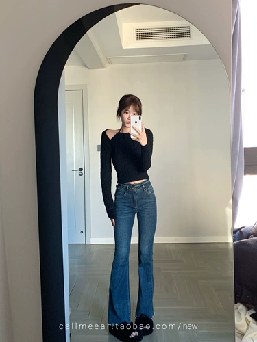 Трикотажный лонгслив, демисезонный черный свитер