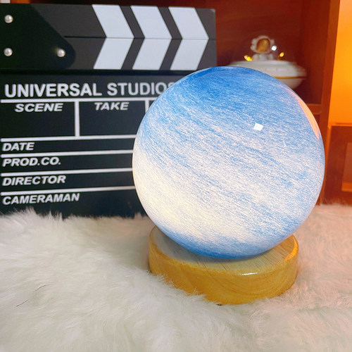 星球台灯创意星空小夜灯卧室床头睡眠装饰房间氛围月球掌上星河灯 - 图0