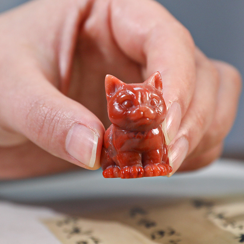 【西泠印社】小猫财神印章老挝石孤品书法藏书章压角章引首章手工刻字私人定制个人章手工定刻篆刻石材印石