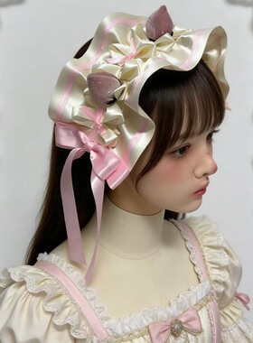 lolita草莓发带BNT波奈特甜美手作lo娘头饰配饰cosplay装扮发带