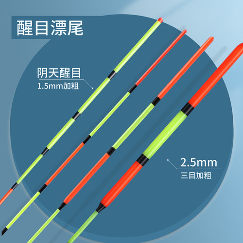 明孚浮漂正品高灵敏纳米浮漂加粗醒目鲫鱼漂行程漂枣核水滴型鱼漂 - 图2