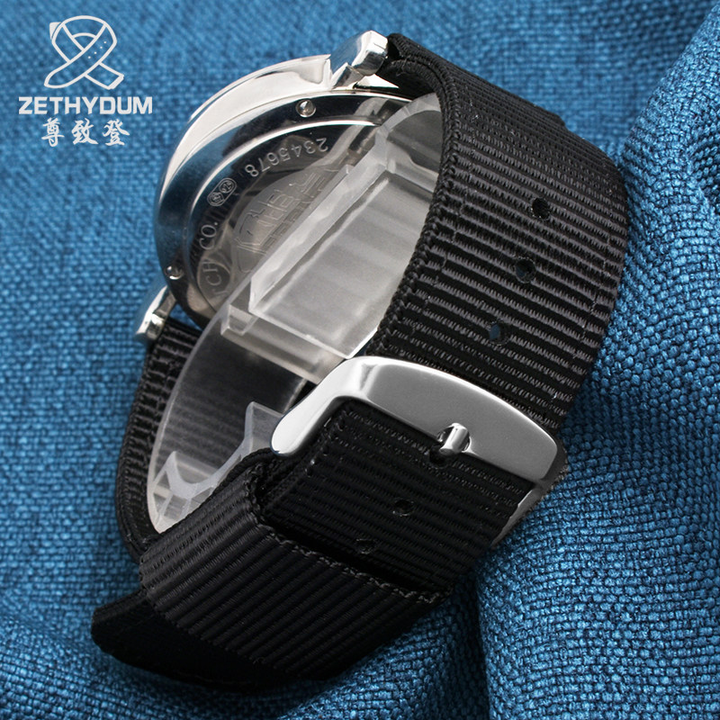 帆布简约时尚适配劳力士精工手表带 zethydum尊致登配件