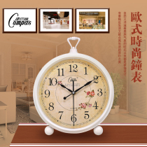 Conba Silk Eurostyle Muted Seat Clock Field Living Room Living Room Clock Retro Headboard Clock Bedroom Creative Bench Quartz Clock Watch