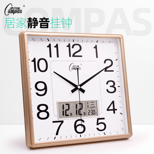康巴丝客厅静音挂钟家用时尚创意石英钟简约时钟北欧现代挂墙钟表