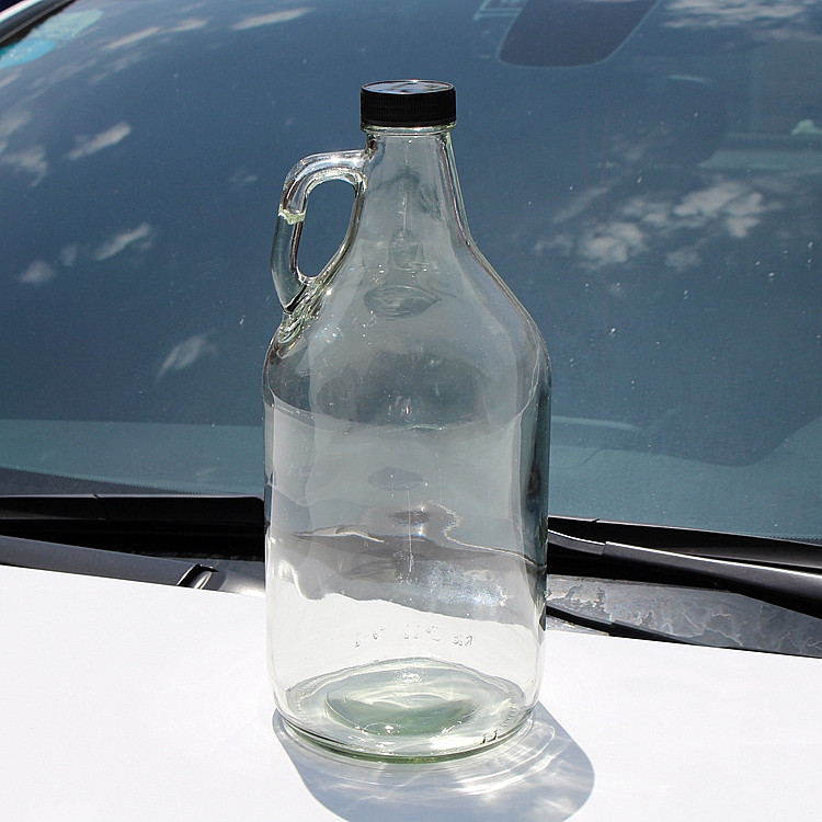 California glass bottle 4 catties large sealed bottle Home-brew container Medicinal wine bottle Wine bottle Fruit wine bottle