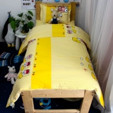 Хлопковое одеяло для детского сада для девочек, мультяшный комплект, детский пододеяльник для сна, постельные принадлежности, 3 предмета