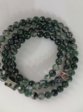 文丽之喜果男女水草玛瑙手链绿色