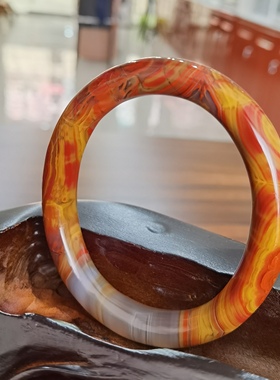 北票战国红贵妃手镯高档女款玛瑙