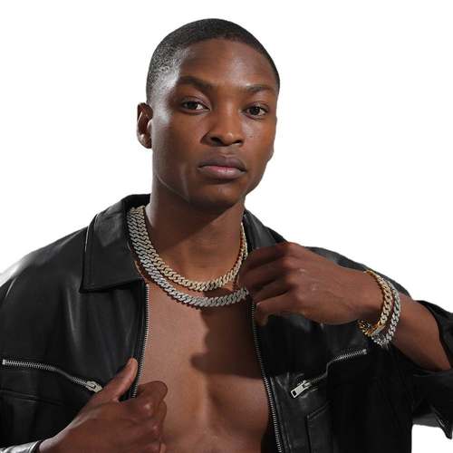 Men's Kuba necklace with diamond hip hop accessories项链 - 图3