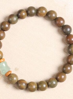 情侣绿檀民族风菩提猫爪香味手串