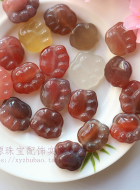 diy天然七彩玛瑙吊坠隔珠