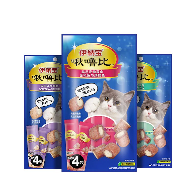 伊纳宝妙好啾噜比口袋猫零食营养增肥成幼猫粮夹心肉卷磨牙猫饼干 - 图2