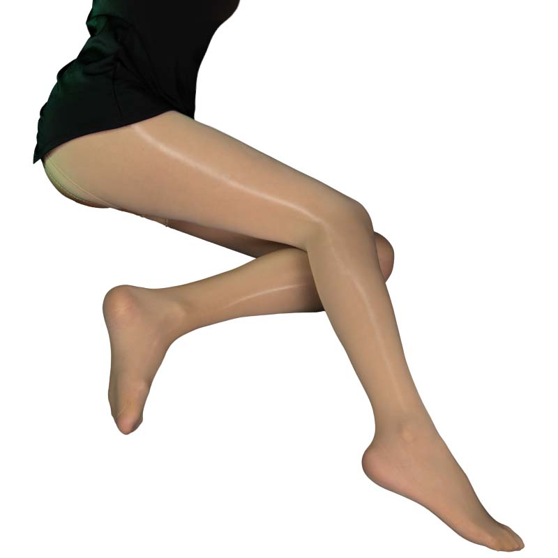 马油丝袜光腿神器开裆连裤袜女黑丝油亮夏超薄款性感油光大码 - 图3