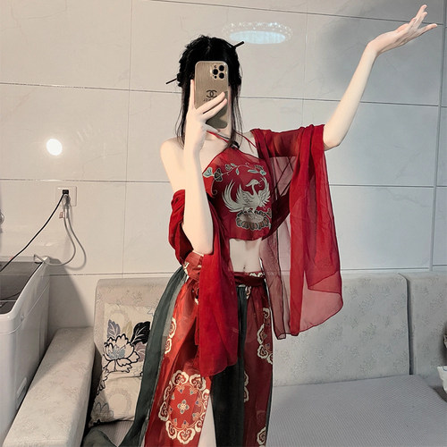 国潮古风敦煌飞天凤女cosplay女装制服性感汉服异域风情舞蹈演出 - 图1