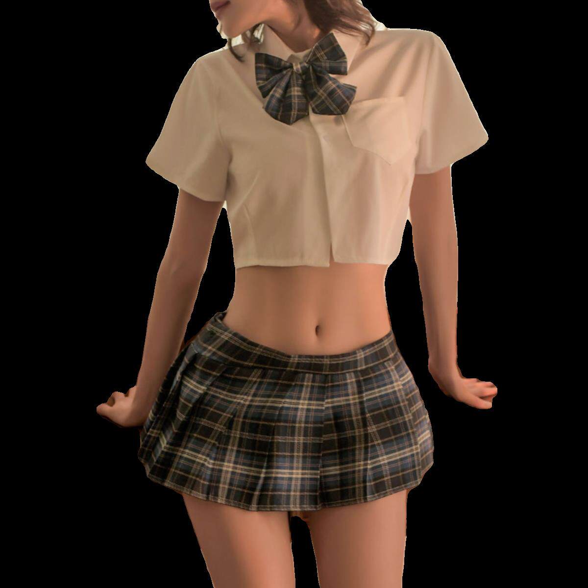 jk制服纯欲纯欲睡衣女款却内衣可爱萝莉日系套装超短裙