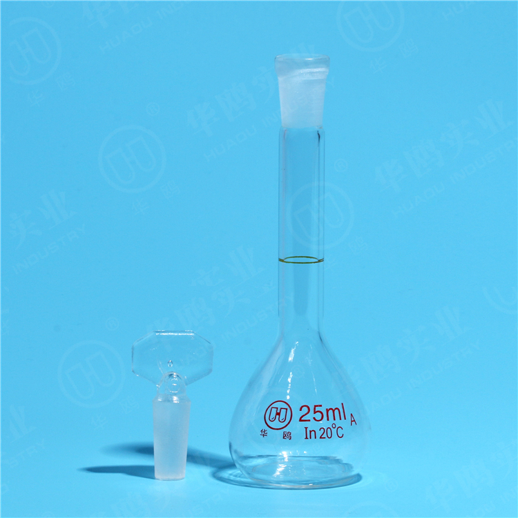 单标线A级容量瓶 华鸥刻线印线过检透明白量瓶优质实验室玻璃仪器 - 图0