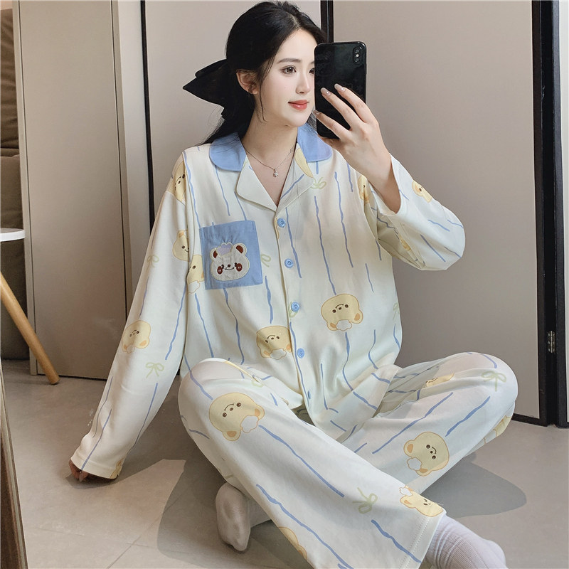 春秋月子服带胸垫3月份纯棉全棉吸汗产后大码孕妇睡衣夏薄款哺乳4,淘宝优惠券,粉丝福利购,淘宝优惠卷