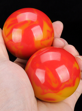 和田玉实心玉石手球手把件