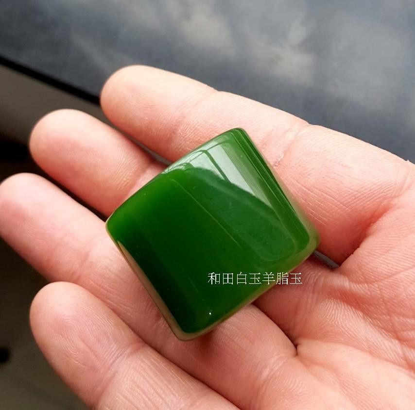 天然新疆碧玉扳指戒指原矿和田玉碧玉满绿扳指指环男女款指环戒指,淘宝优惠券,粉丝福利购,淘宝优惠卷