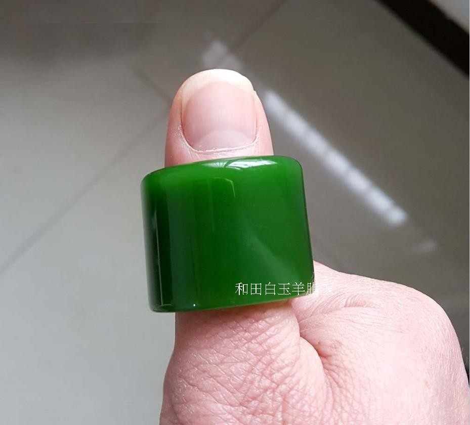 天然新疆碧玉扳指戒指原矿和田玉碧玉满绿扳指指环男女款指环戒指,淘宝优惠券,粉丝福利购,淘宝优惠卷