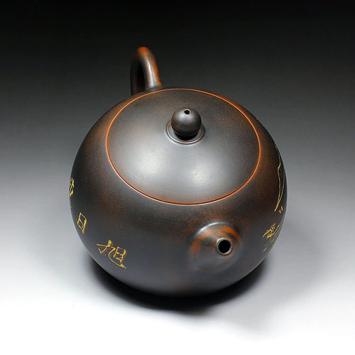 西施壶钦州茶壶坭兴陶茶壶卢纪祖大师雕刻茶具精品中式纯手工复古 - 图1