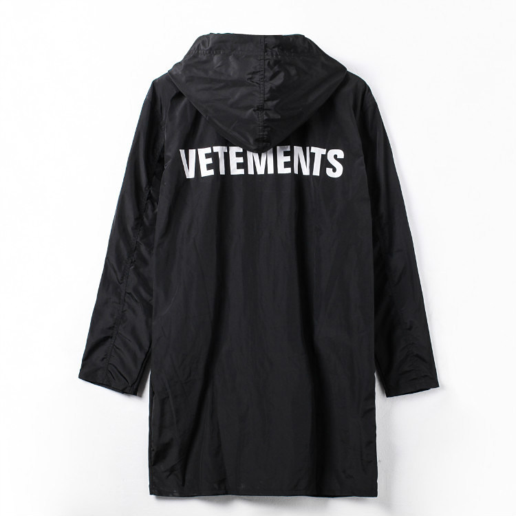 GD吴亦凡INS欧美潮牌男女同款防水雨衣 长款