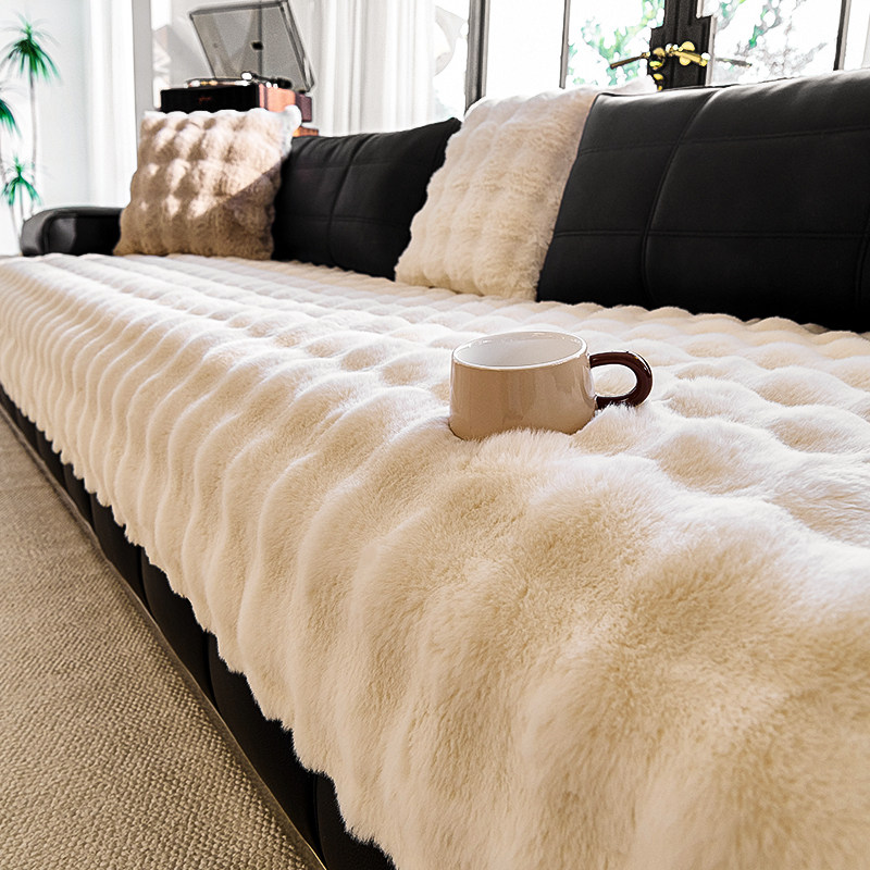 兔毛绒劳伦斯专用沙发垫2025新款秋冬毛绒高级感沙发坐垫防滑盖布,淘宝优惠券,粉丝福利购,淘宝优惠卷