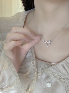 芙拉小姐鞠婧祎同款蝴蝶结项链