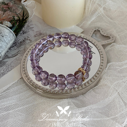 「冰镇葡萄」新升级！天然巴西紫水晶逢考必过考研上岸手串手链女