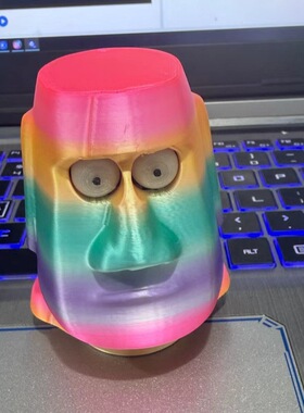 3D打印按压瞪眼石像解压摆件