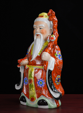 陶瓷月老星君神像摆件红娘牵红线
